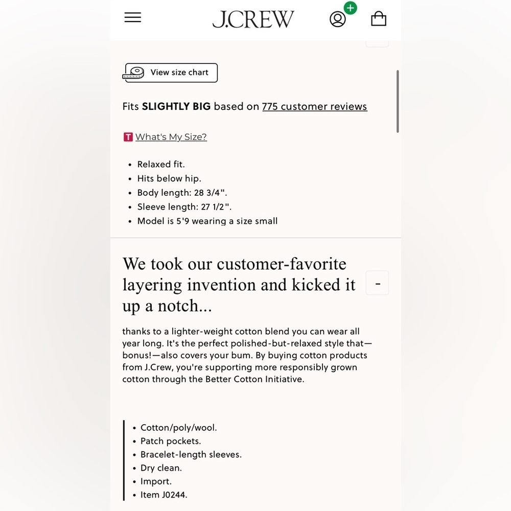 J.Crew 365 Women Sophie Open Front Sweater Blazer Cardigan Wool Blend Small - Picture 13 of 14